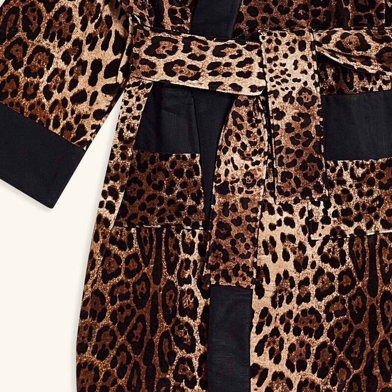 dolce gabbana casa terry cotton bath robe brown
