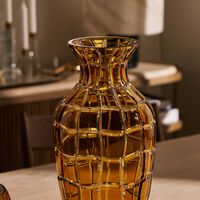 ماريو تشيوني مزهرية لاندمارك صفراء بحجم كبير