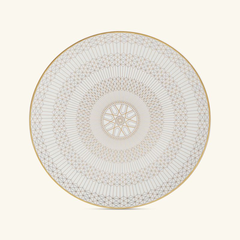baccarat arcadia show plate round gold 31cm