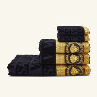 versace i love baroque towels black set of 5