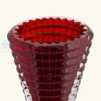 baccarat eye vase round small red