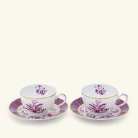 bernardaud tea cup saucer pink set of 2