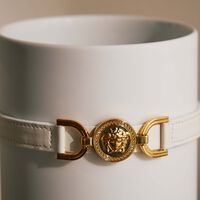 Medusa 95 Vase Round Small White versace medusa 95 vase round small white