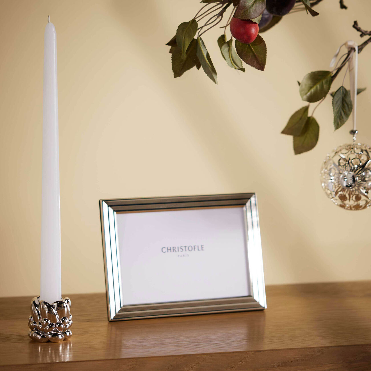 كريستوفل حامل الشموع بابيلون مطلي بالفضة