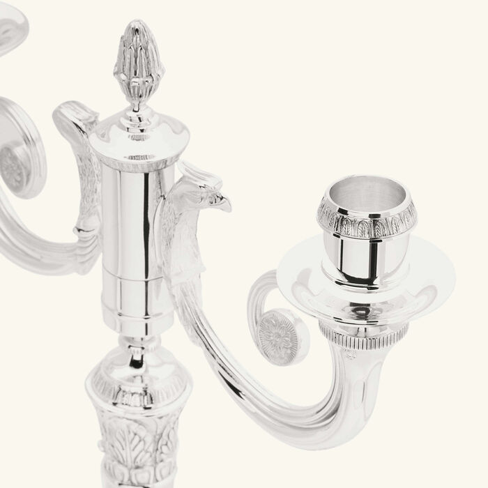christofle malmaison two light candelabra silver plated