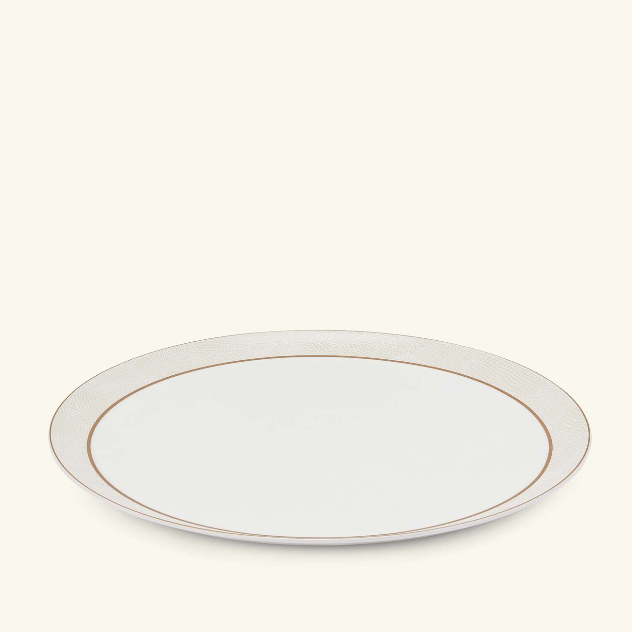 Sauvage Blanc Serving Platter Round Gold 32cm bernardaud sauvage blanc serving platter round gold 32cm