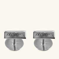 st dupont cufflinks silver