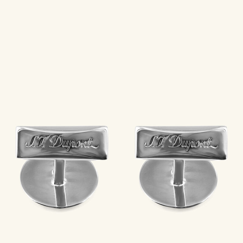 st dupont cufflinks silver