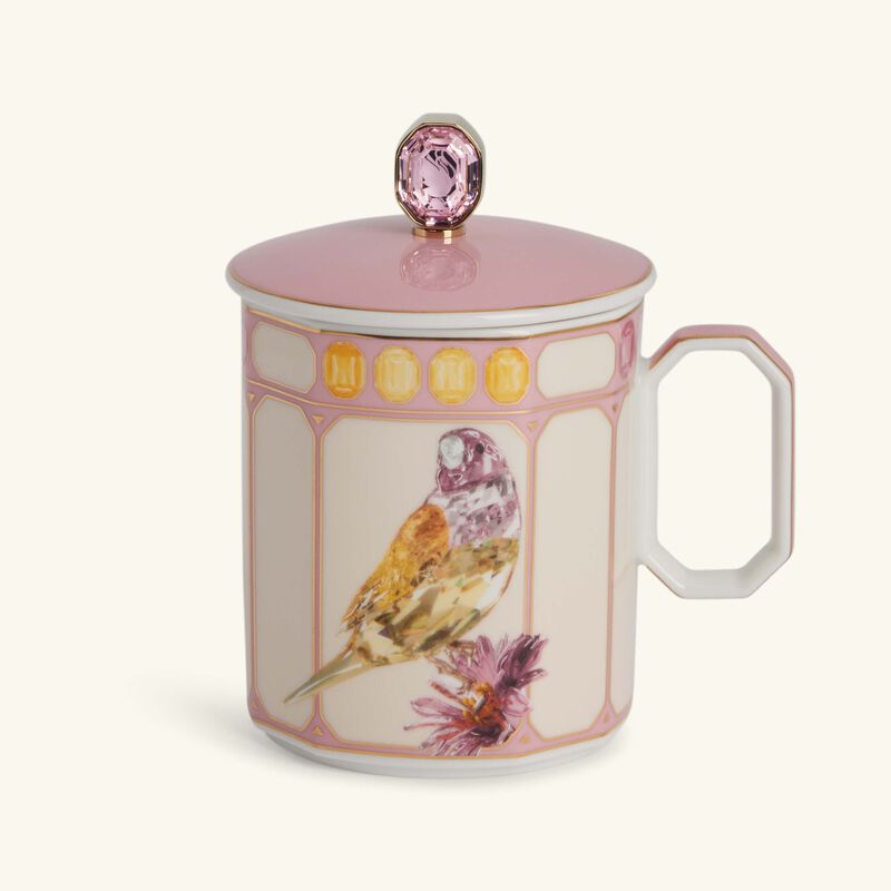 rosenthal idyllia mug with lid finch pink