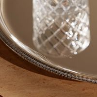 christofle malmaison serving tray round large silver plated
