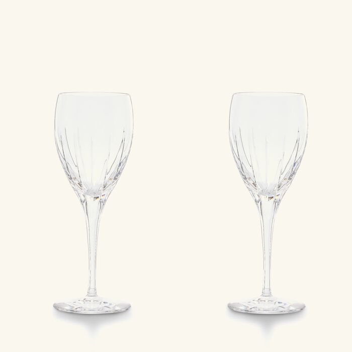 christofle iriana wine glass clear set of 2