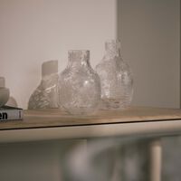ruckl krakatit vase round medium clear