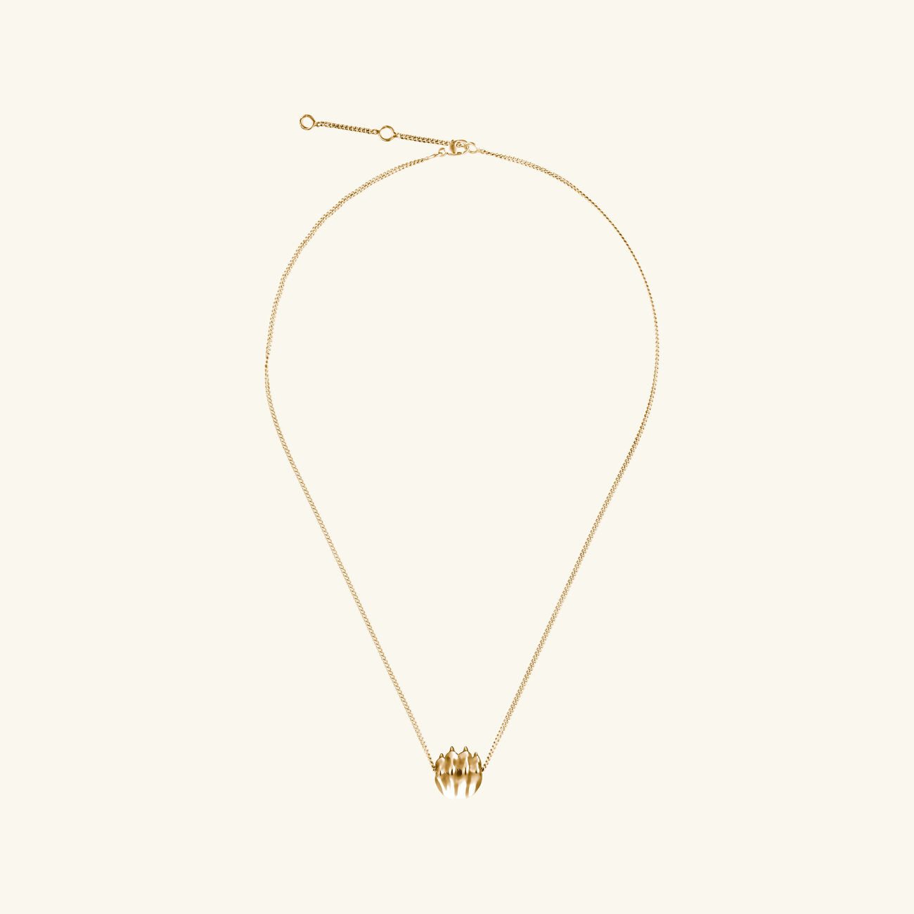 christofle patte de lion necklace glided sterling silver small