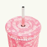 versace barocco crystal travel cup pink