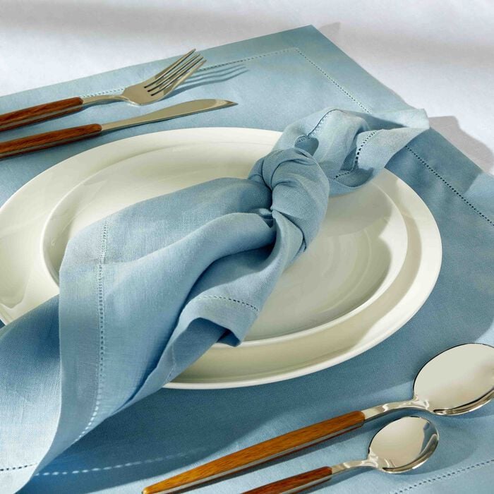 catherine denoual feliz napkin blue set of 6