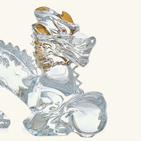 baccarat zodiaque dragon figurine mini gold
