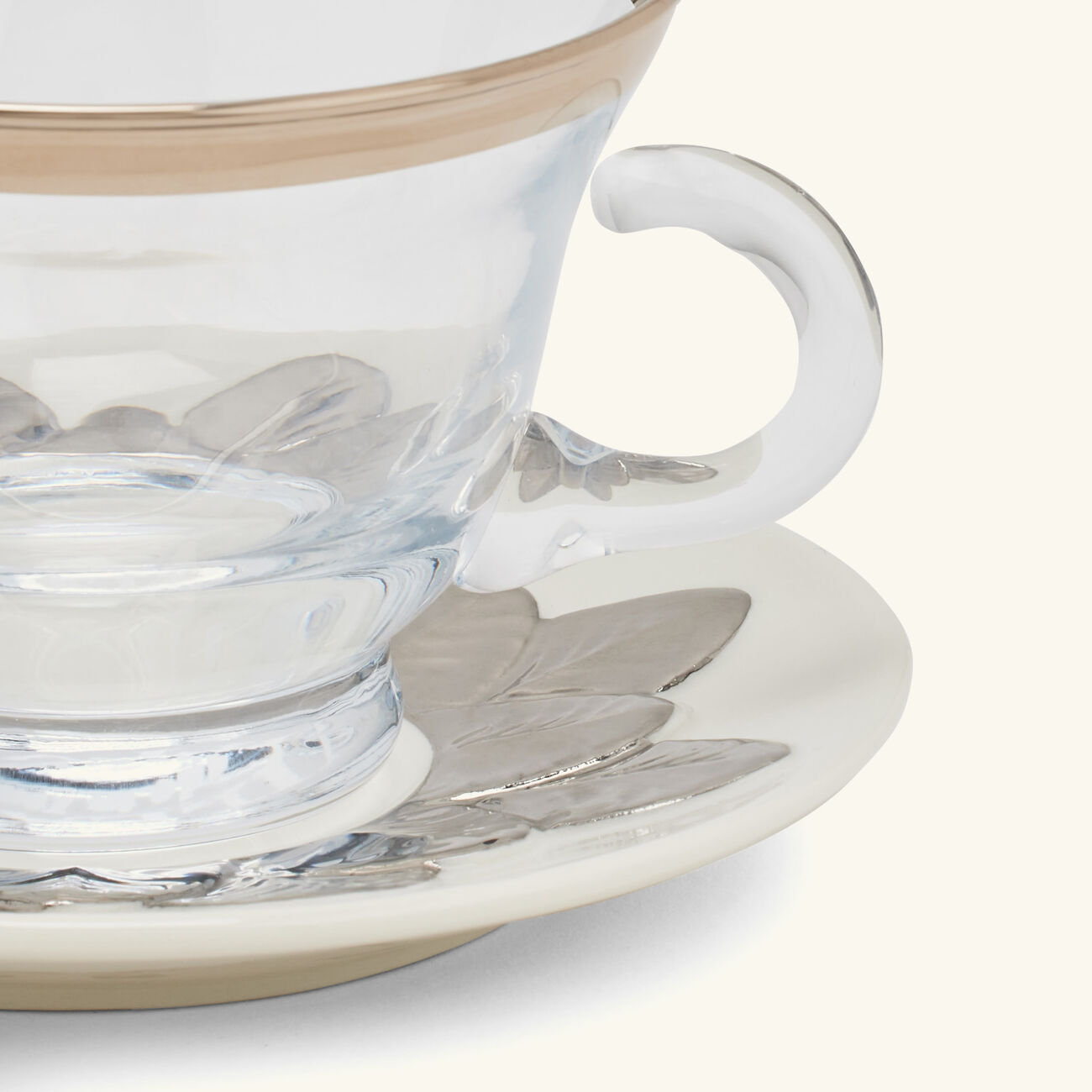 villari peacock cappuccino cup silver