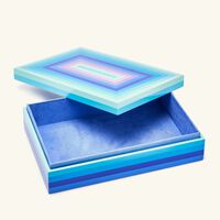 علبة سكالا المطلية بالورنيش كبيرة زرقاء جوناثان أدلر علبة سكالا المطلية بالورنيش كبيرة زرقاء