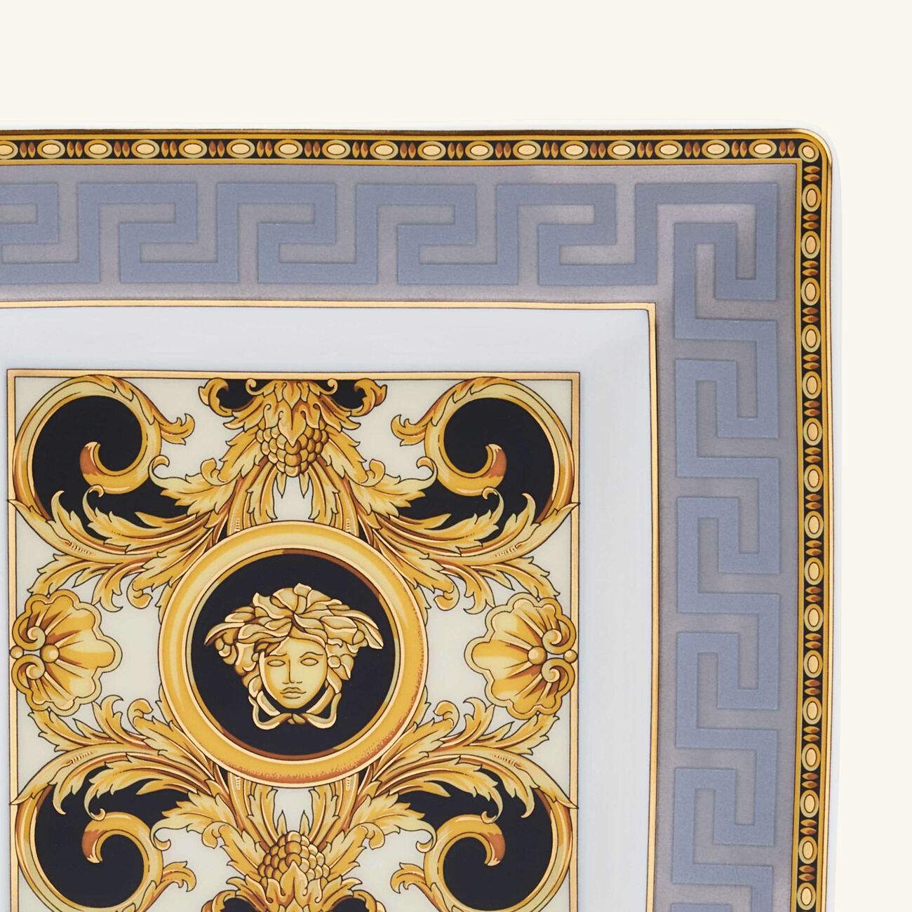versace prestige gala trinket tray square small grey