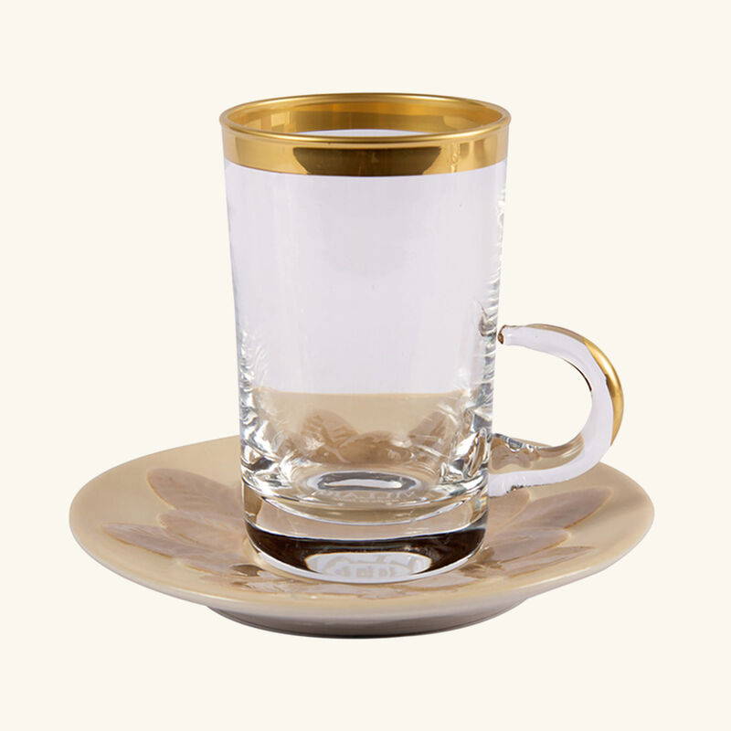 villari peacock tea cup saucer white