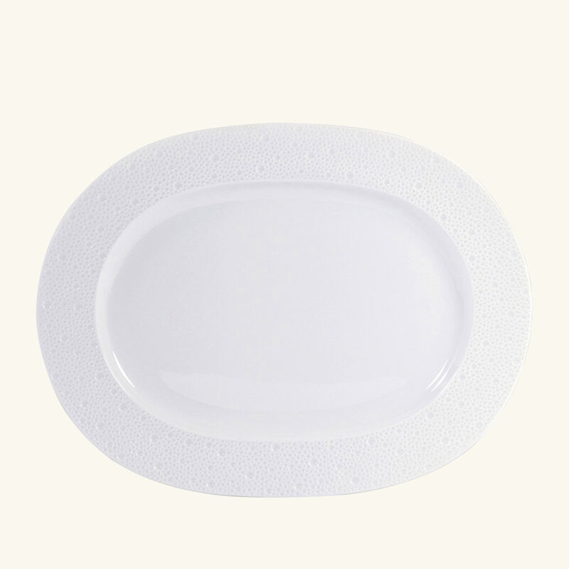 Ecume Serving Platter Oval White 23cm bernardaud ecume serving platter oval white 23cm