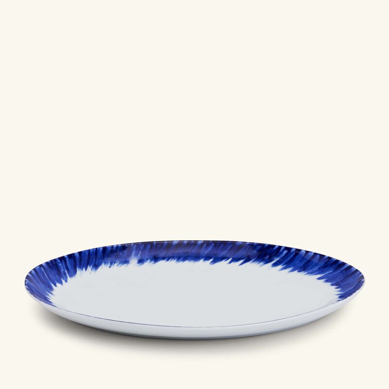 bernardaud in bloom serving platter oval blue 13cm