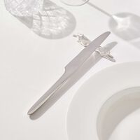 christofle gallia dog cat knife rests silver plated