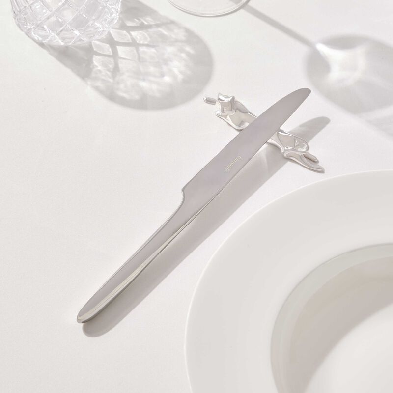 christofle gallia dog cat knife rests silver plated