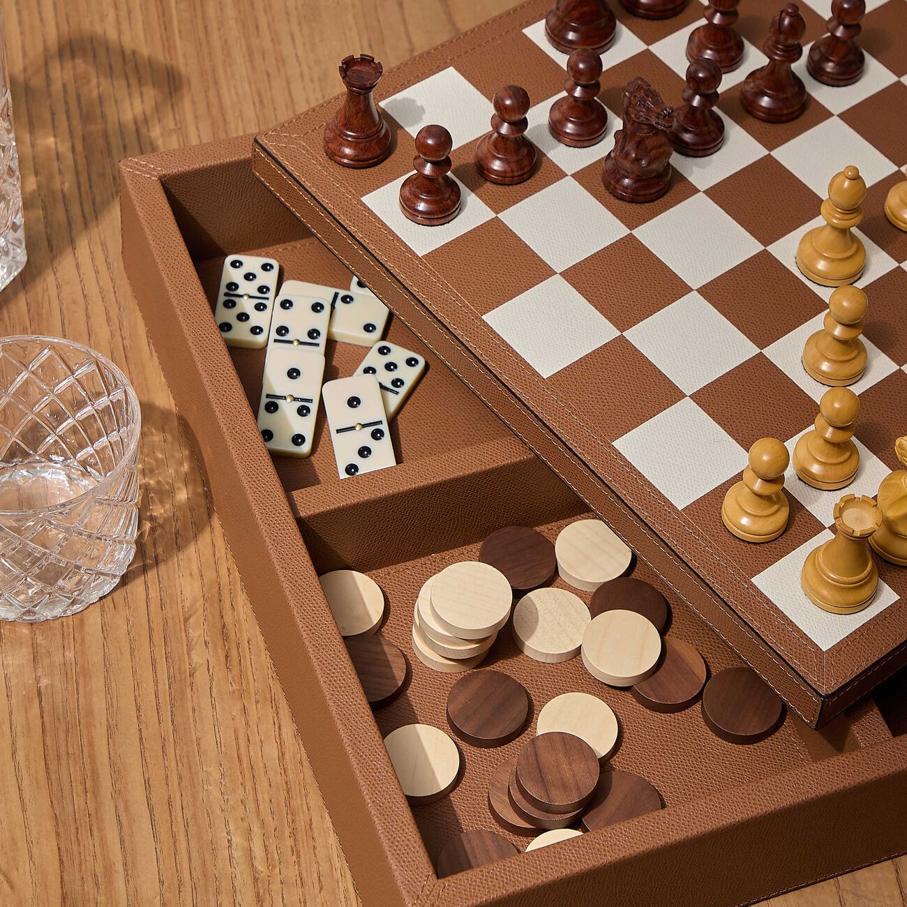 Triple Game Box Chess Draughts Domino giobagnara triple game box chess draughts domino