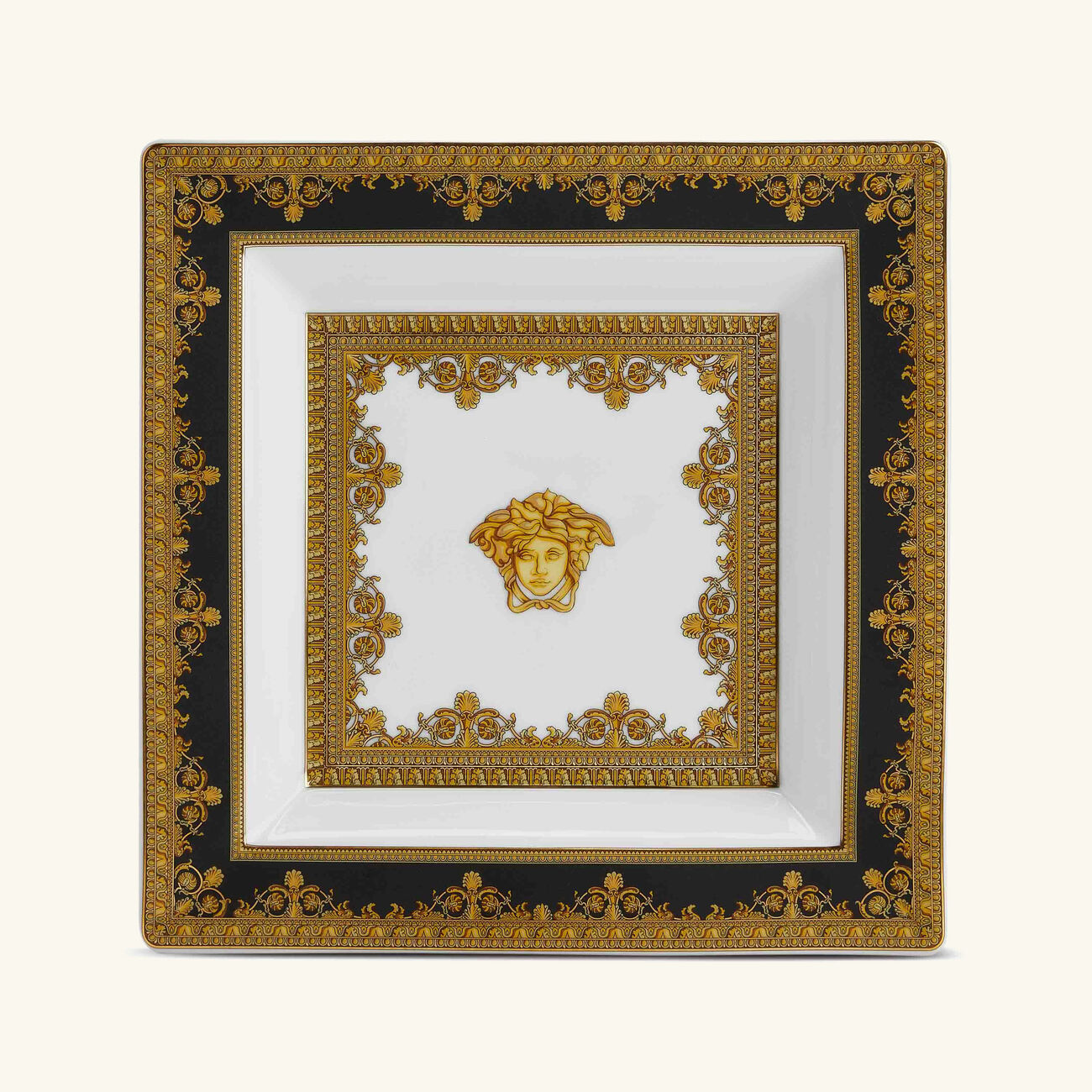 versace i love baroque trinket tray square black