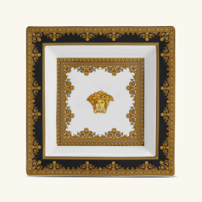 versace i love baroque trinket tray square black