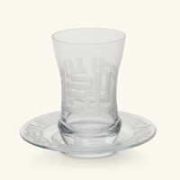 dimlaj dar tea cups with saucer clear set of 6