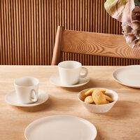 Ecume Tea Cup & Saucer White Set Of 2 bernardaud ecume tea cup saucer white set of 2