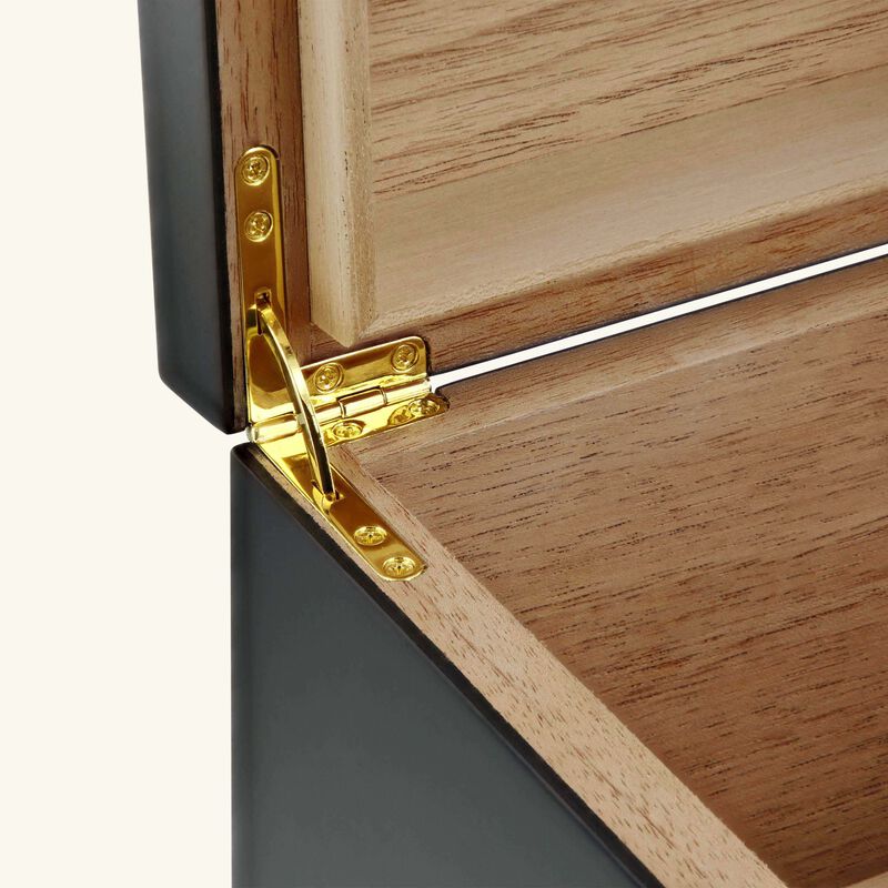 علبة حفظ السيجار بريميوم سوداء اس تي دوبون علبة حفظ السيجار بريميوم سوداء