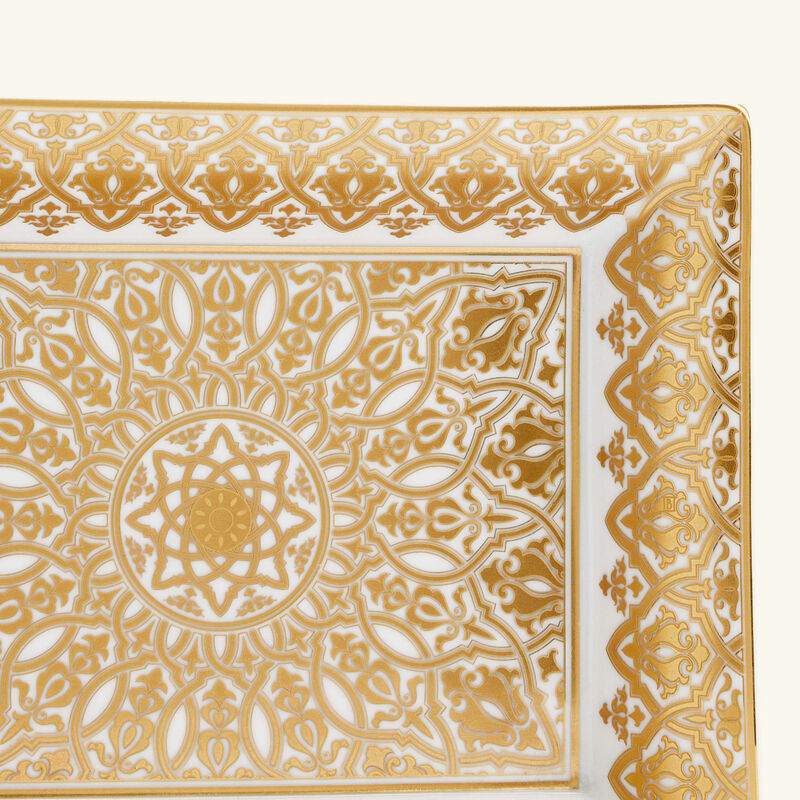 bernardaud venise trinket tray rectangular small gold