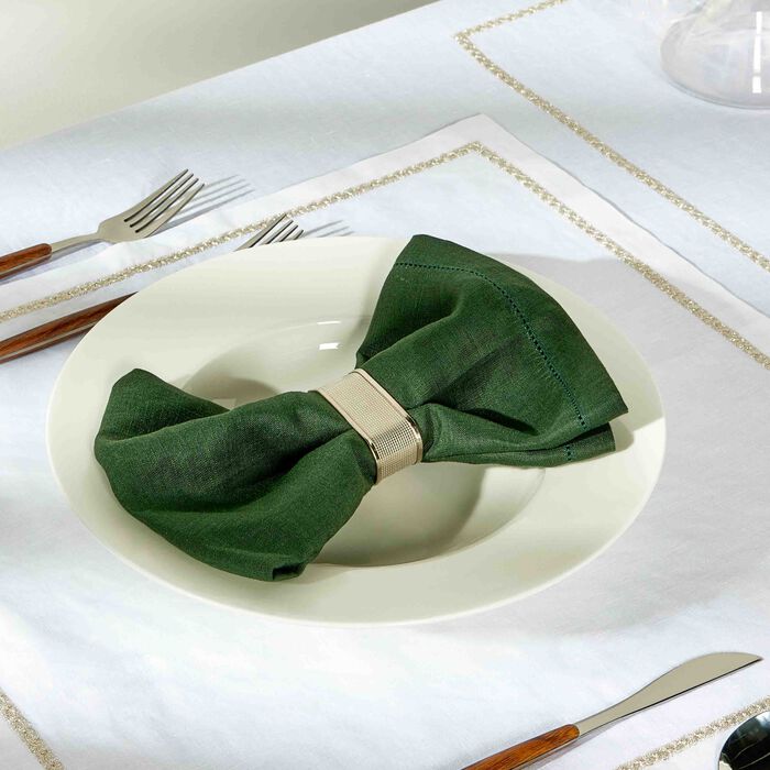 catherine denoual feliz napkin dark green