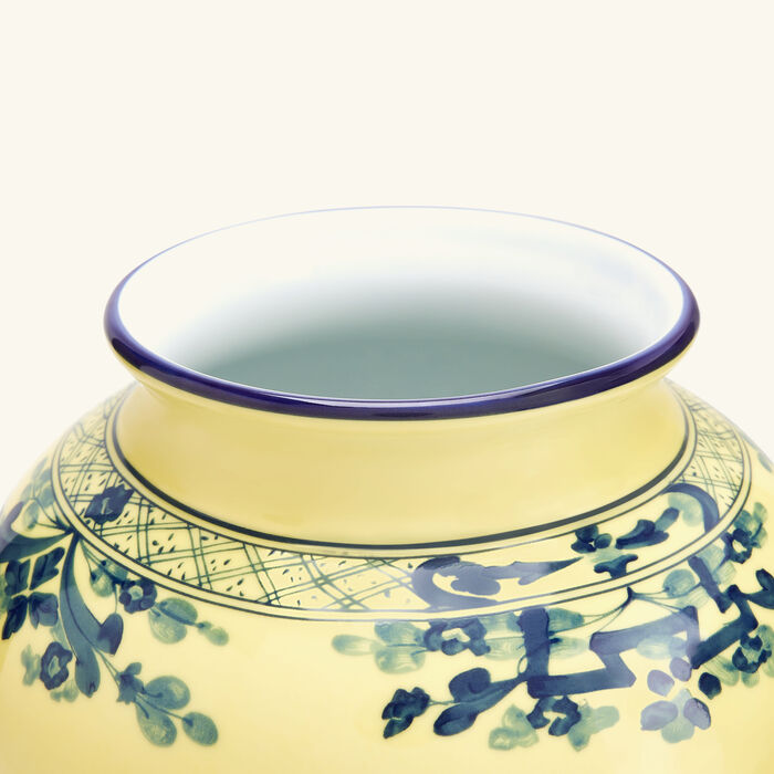 ginori 1735 potiche vase medium yellow