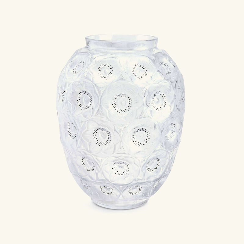 Anemones Vase Large Clear lalique anemones vase large clear