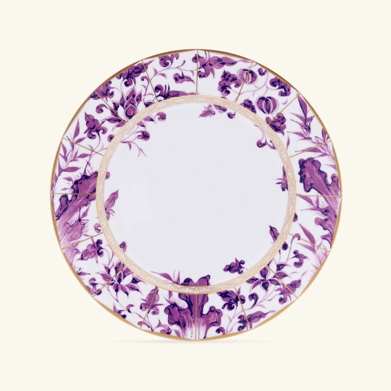 bernardaud prunus dinner plate round purple 26cm