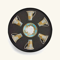 versace prestige gala coffee cup saucer white set of 6