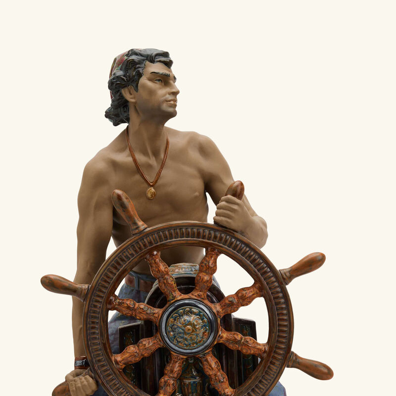 Stormy Sea Sailor Sculpture Large Brown lladro stormy sea sailor sculpture large brown