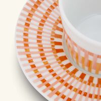 bernardaud terra rosa coffee cup saucer orange set of 2