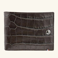 محفظة جلدية كروكو داندي بنية اس تي دوبون محفظة جلدية كروكو داندي بنية