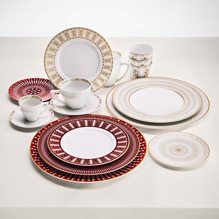 baccarat arcadia dessert plate round red 21cm set of 2