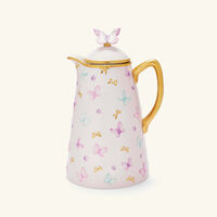 villari butterfly coffee tea pot pink