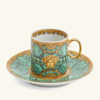 versace scala del palazzo coffee cup saucer green