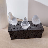 lalique piou head up sculpture small clear