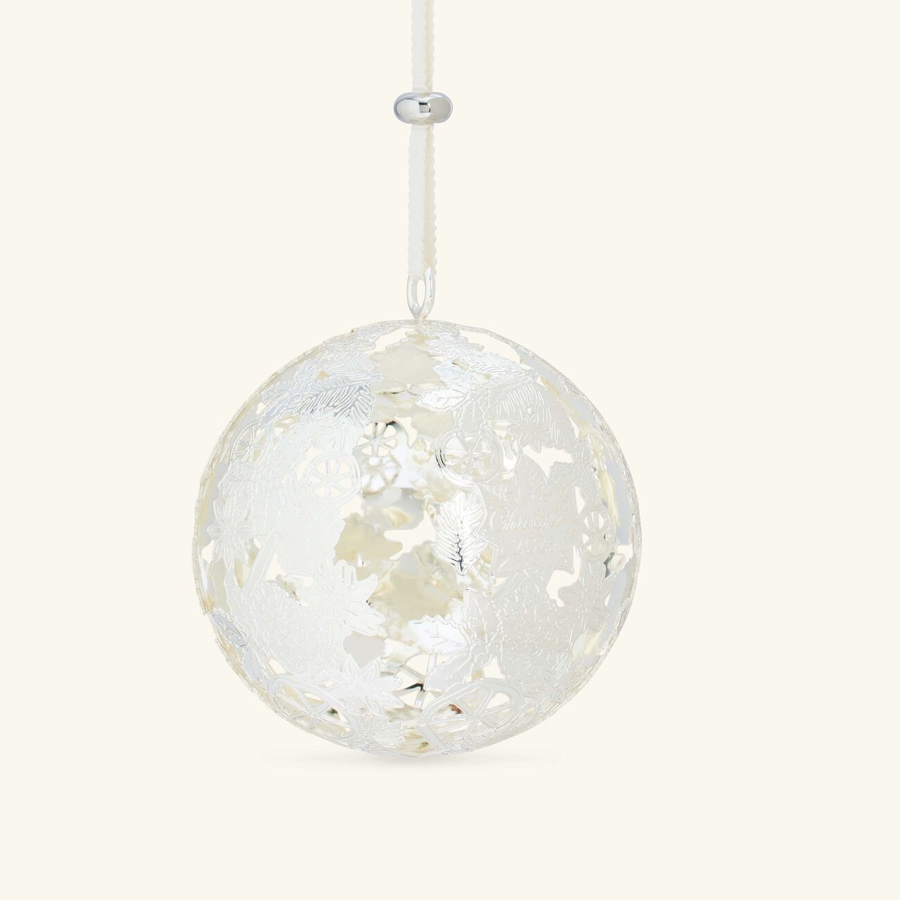 christofle bouquet givr  2025 christmas ornament silver plated