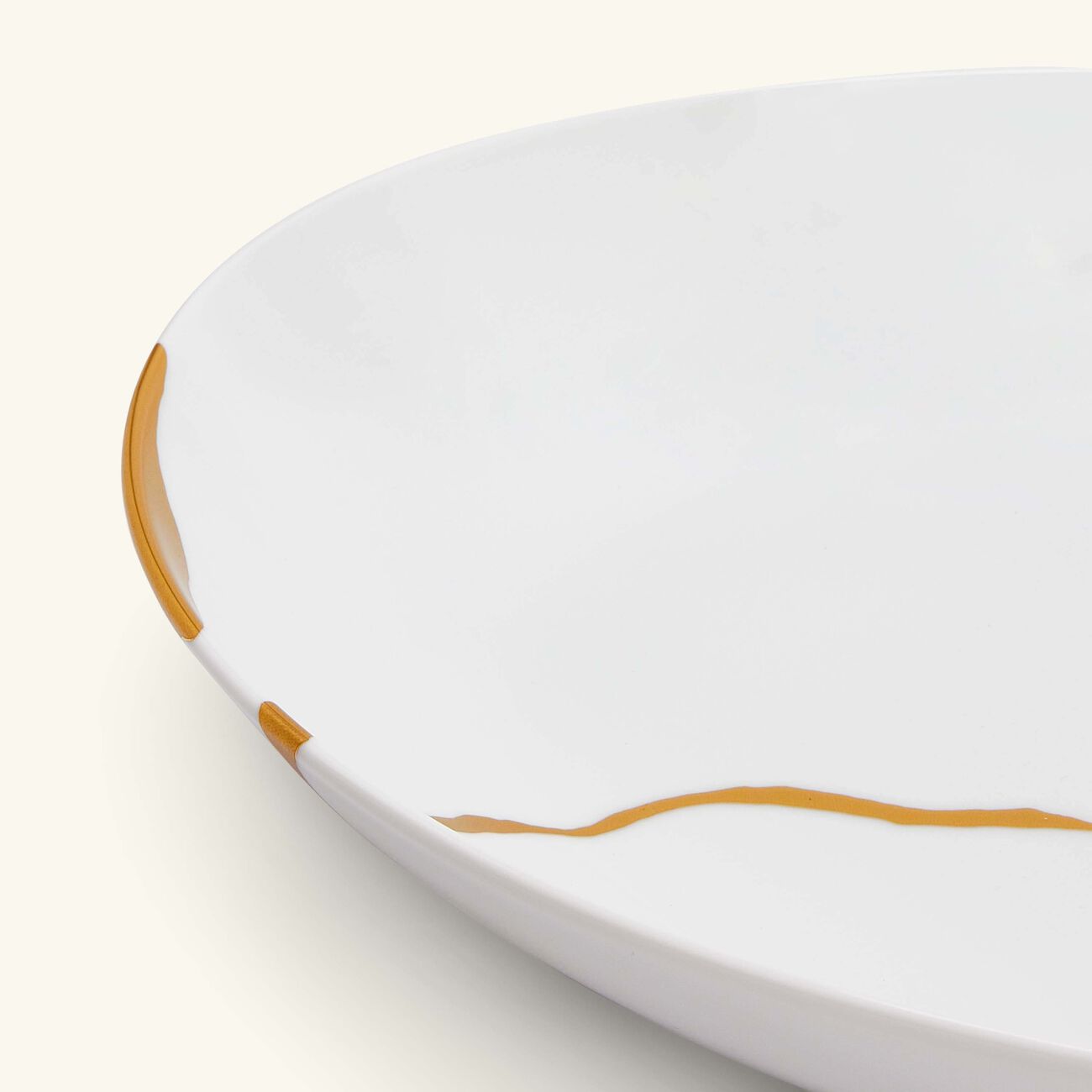 bernardaud kintsugi serving platter oval white 39cm