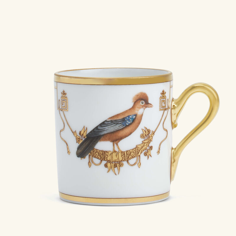 Volière Geai Coffee Cup Gold ginori 1735 voli re geai coffee cup gold